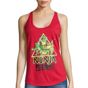 New! Teenage Mutant Ninja Turtles Racerback Tank Top T-Shirt TMNT Ninja Power